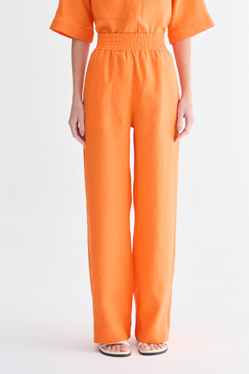CALÇA PANTALONA ELÁSTICO LARANJA